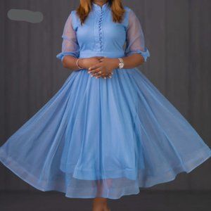 Powder Blue Mesh Dress